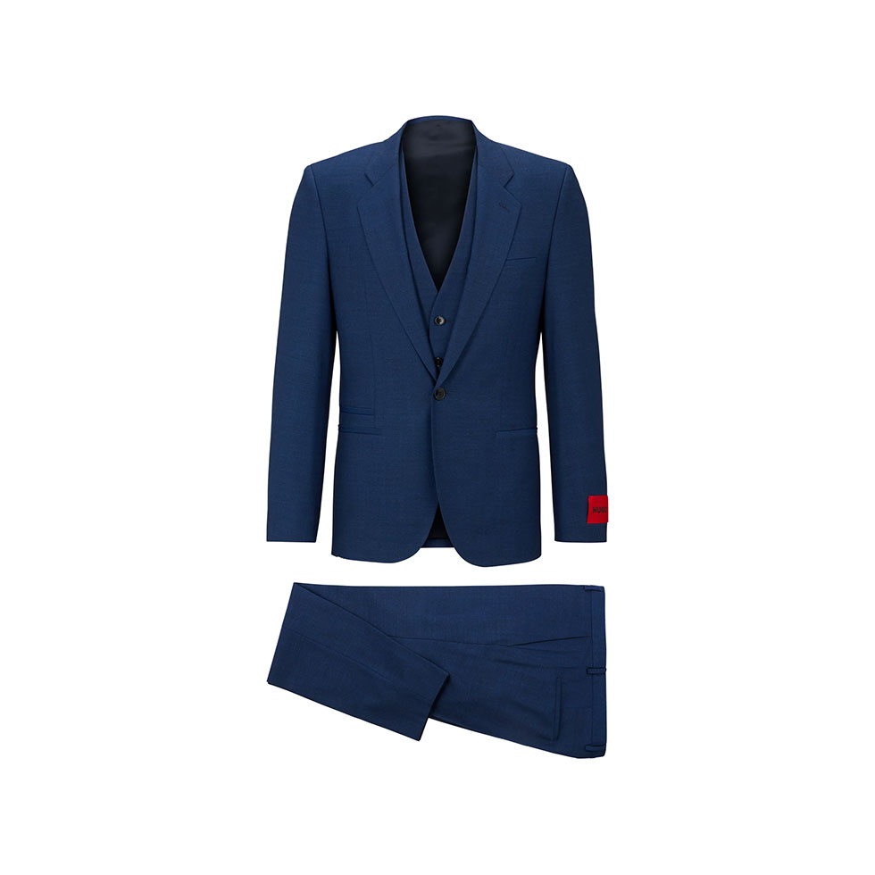 Blue three-pieces suit, Hugo Boss